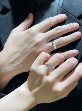 戒指结婚彷真一对结婚戒指道具结婚仪式专用戒指情侣对戒锆石戒指