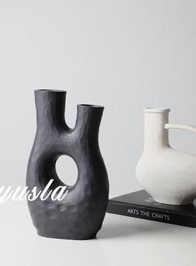 式楼复古客法厅茶几插干花瓶器餐厅花玄关柜售处酒店摆22232222件