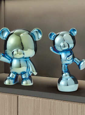 奢北欧桌面客厅高级电视柜装饰品创意摆件玄关轻家居感熊元气ins