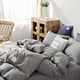 Internet celebrity bedding four-piece set 1.8m solid color bed sheet quilt cover single 1.5m bed student dormitory 4 three-piece set
