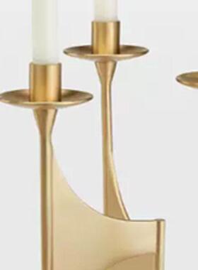 欧式中古风黄铜多头烛台民宿样板房客厅餐厅家居艺术氛围装饰摆件