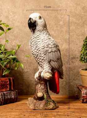 高档北欧仿真大家嘴鸟模型花园摆件书柜小客厅庭院鸟装居饰工艺品