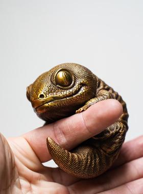 博物志 铁拳匠造联合出品 守宫系列 太平洋巨人守宫 摆件 手把件