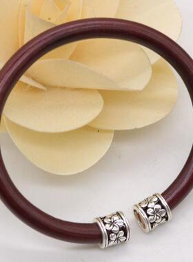 正品天女藤记95纯银鸡血藤手镯 孤节品西藏2男款有无节情侣款木藤