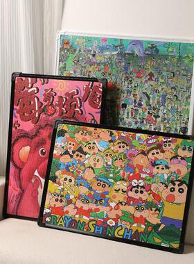 拼图裱框1000片专用相框架挂墙装画 画框70x50厘米装裱框定制50x7