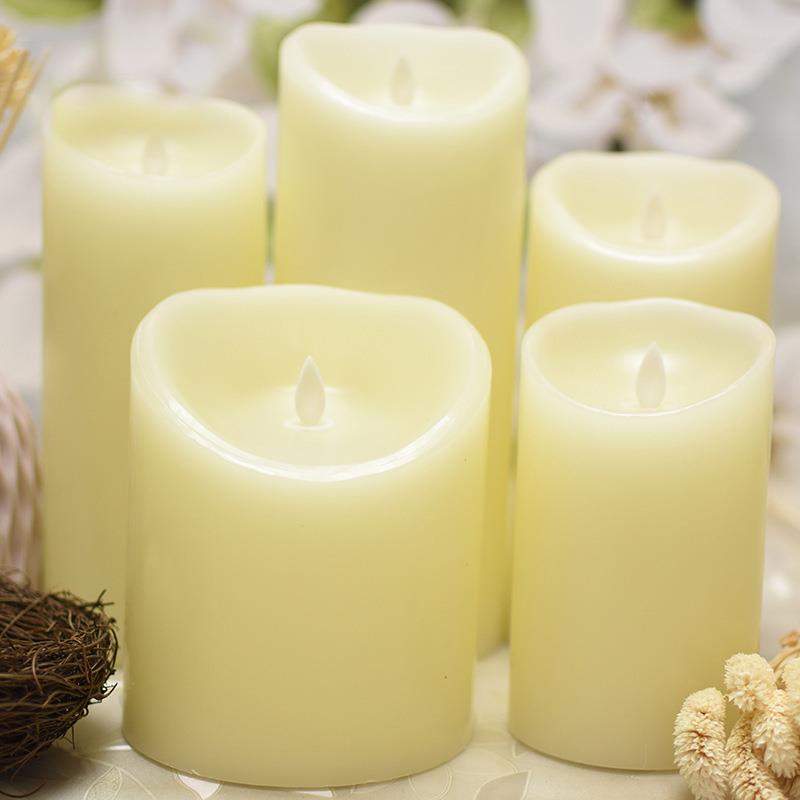 大直径电池遥控款彷真LED电子蜡烛灯芯摇摆剧本杀浪漫婚礼布置 - 图1