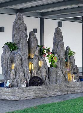 大型庭院装饰假山流水喷泉水系景观园林庭院鱼塘阳台室外鱼缸景观
