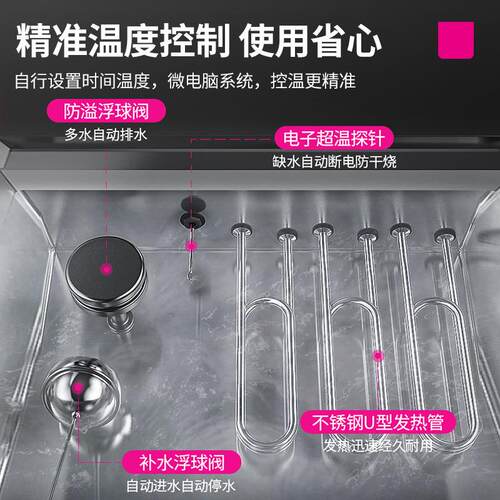 lecon/乐创蒸饭柜蒸饭车蒸箱商用蒸包炉馒头炉微电脑款LC-J-ZFW04 - 图1