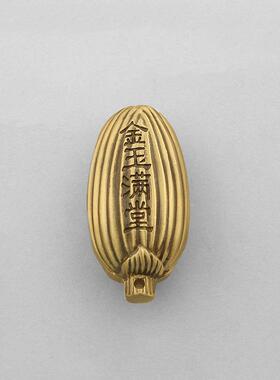 新款黄铜金玉满堂玉米手把件工艺品摆件铜雕把玩件摆摊铜器