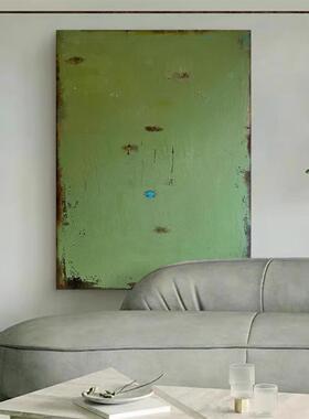 尺寸抽象挂画大气高级感玄关抽象装饰画巨幅客厅沙发大绿色落地画