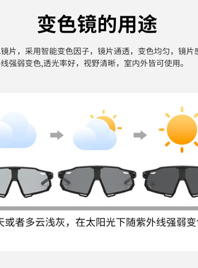 专业自行车骑行男款变色日夜两用公路车骑行装备防风沙防飞虫