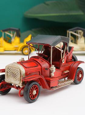 老爷汽车模型仿真欧式工艺品小饰品家庭书房美式摆设软装饰品摆件