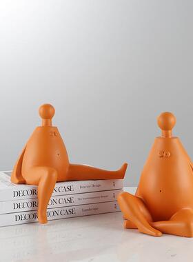 摆件北欧轻奢不规则创意简约现代客厅瑜伽人物雕塑桌面装饰品软装
