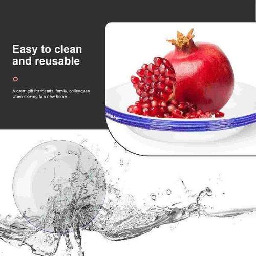 4 Pcs Enamel Plates and Bowls White Serving Platters Food - 图3