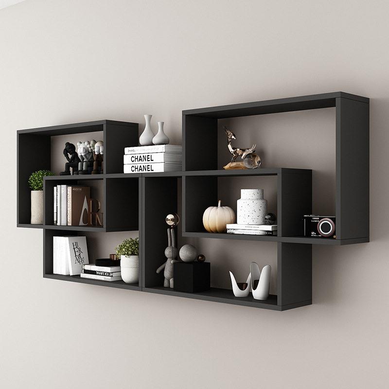 Storage rack wall-mounted bookshelf rack restaurant wall-mounted bedroom storage cabinet shelf load-bearing simple PBG wall approx.