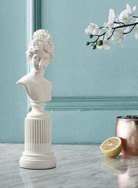 北欧风维纳斯树脂头像酒柜摆件雕塑艺术品创意人物办公桌上装饰物