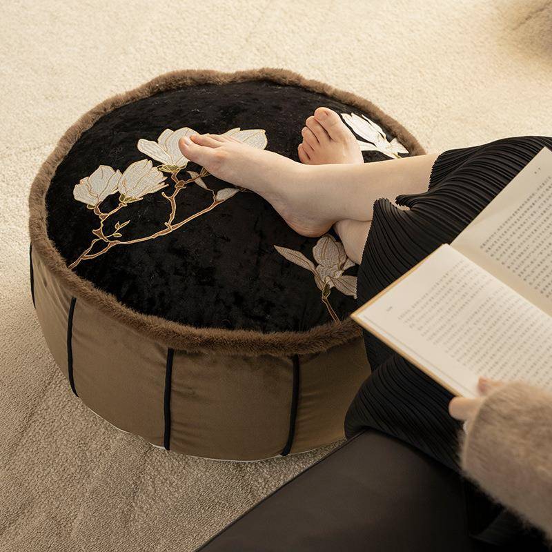 Mulan pouf, new Chinese style bay window futon, removable and washable lazy sofa, tatami cushion, floor non-collapse cushion