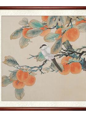 葫芦画福禄斗方手绘国画花鸟画中式入户玄关挂画走廊装饰画饭厅画