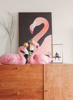 唯美简约北欧火烈鸟客厅摆件创意家居装饰品礼物房间布置摆设卧室