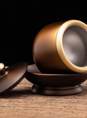 黄铜三连杯佛前水供杯供佛的杯子仙家用供水杯供佛杯供观音净水杯