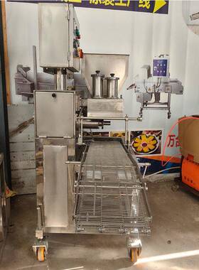 鱼饼300型成型机全自动圆形牛肉饼成型设备不锈钢汉堡肉饼成型机