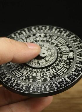 罗盘风水盘高精度指尖陀螺64卦六十四十二生肖遁甲随身携带奇门小