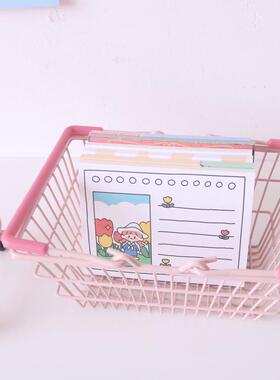 韩ins风粉色小推车迷你购物车 可爱创意少女心拍照道具手推车摆件