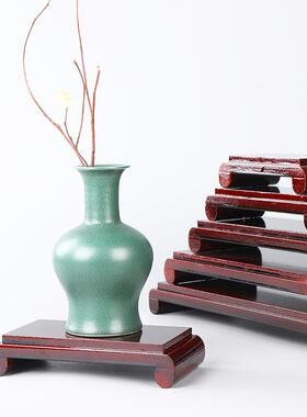 奇石底座长方形仿实木特价工艺品摆件佛像花瓶盆景石头鱼缸托架