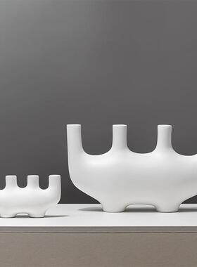 现代北欧饰鹿角烛台摆件式极简软装样板间售楼部餐家桌居LSZ0133-