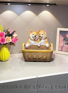 高档装狗狗收纳创意摆件玄家居饰礼品客厅入户关鞋柜放钥匙乔迁生