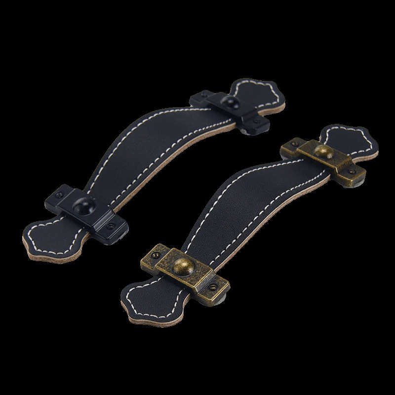 现代简约牛皮拉手箱包真皮小拉手 欧式棕色黑色橱衣柜门抽屉皮革,淘宝优惠券,粉丝福利购,淘宝优惠卷