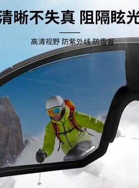 登雪山护目镜男东北抗UV防寒冬季户外雪地太阳眼镜滑雪镜防雪盲症