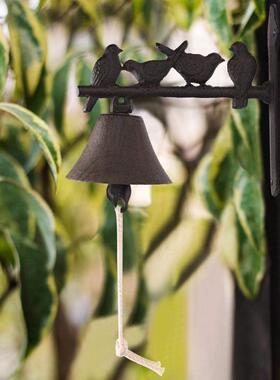 复古壁挂铸铁晚餐钟属铃工艺品户外院酒吧门墙DB171面金装饰田园