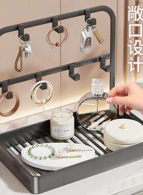 入户门口玄关放钥匙置物架收纳摆件轻奢高档鞋柜上装饰品首饰托盘