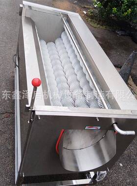 果蔬材去泥去皮清洗机生蚝小龙虾海鲜清洗机土豆毛辊去皮清洗机