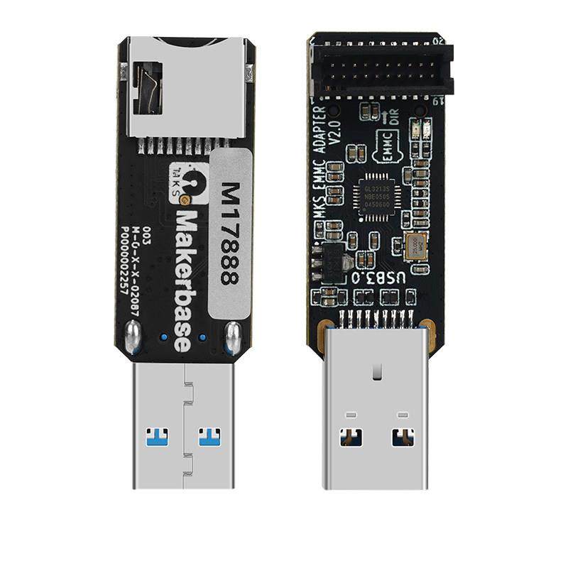 3D打印机配件EMMC-ADAPTER V2升级USB3.0读卡器编程器 diy主控板 - 图0