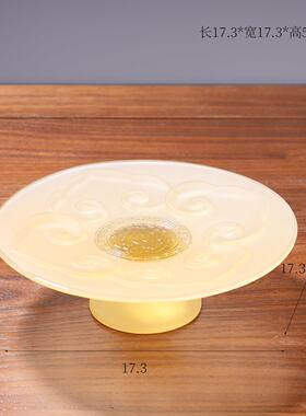 琉璃如意佛具摆件套装净水杯供盘花瓶香炉供灯供佛家居风水镇宅