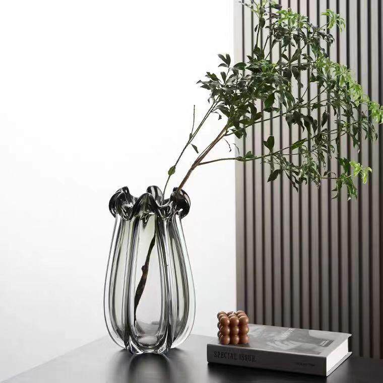 轻奢琉璃水晶玻璃花瓶水培北欧创意简约餐桌电视柜客厅插花器摆件,淘宝优惠券,粉丝福利购,淘宝优惠卷