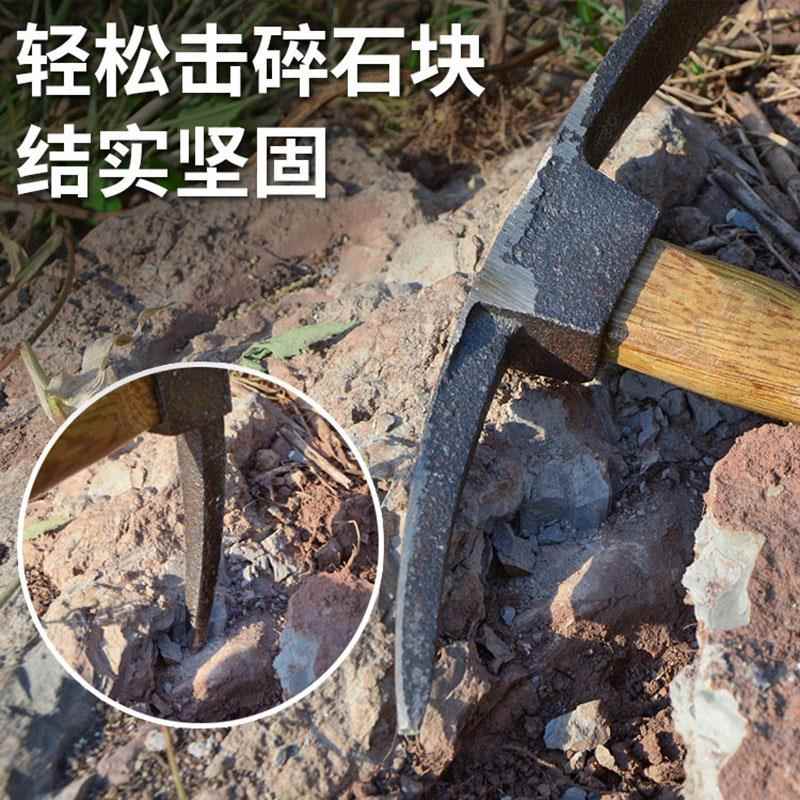 花锄草锄钉耙子木柄小锄头园林农具农用园艺挖土工具种菜洋镐锄 - 图2