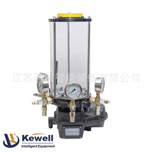 KC自动黄油泵金属油管2L4L6L 220/380V带报警50/60电动油脂润滑泵 - 图0