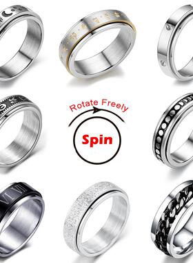 Spinning Spinner Ring For Men Women Anxiety Fidget Rings Sta