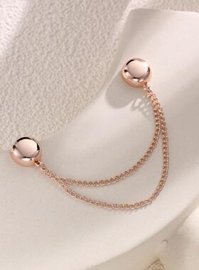衬衫袖子变短固定裤脚链条袖扣