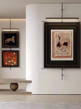 复古优雅简约艺术大地色系入户客厅玄关书房走廊过道铁艺装饰画