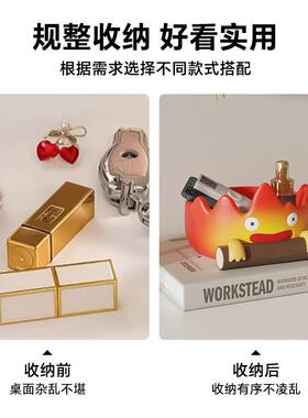 红色卡西法火焰柴火钥匙收纳玄关摆件桌面托盘搬家生日乔迁礼物