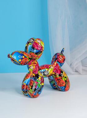 家居热卖jsj20221气球狗树脂摆创意欧式家居件装客软工艺品桌面装