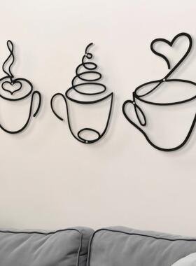 【严选】咖啡壁挂咖啡厅装饰品铁艺工艺品室内墙面装饰挂墙铁艺画