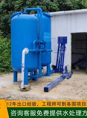 农村小型定制净水设备碳钢一体化净水器山泉水全自动石英砂过滤器
