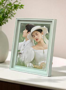 定制婚纱照相框摆台高级感结婚照片冲洗做成摆台全家福个人照桌摆