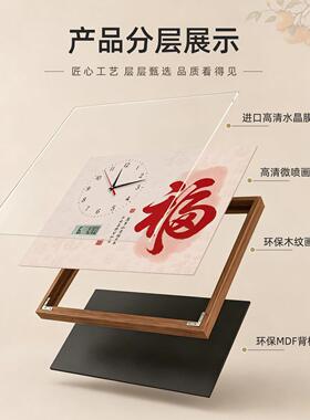 万历电表20260605箱装饰画带静音钟表遮挡配电箱弱客免厅新中式挂