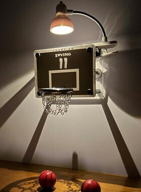 NBA周边球星迷你篮球架小夜灯创意生日礼物送男生朋友桌面摆件